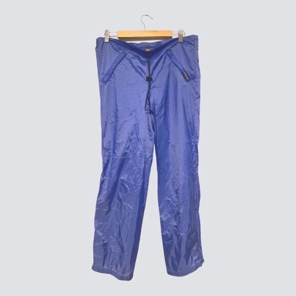 Patagonia Pants Adult Blue Track Parachute Windbreaker size XS made in Korea - Picture 1 of 12
